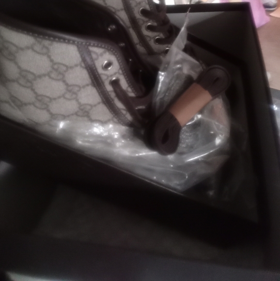 MEN'S TESSUTO GG SUPREME/NAPPA MOOREA BEIGE EBONY/COCOA - Picture 4 of 8